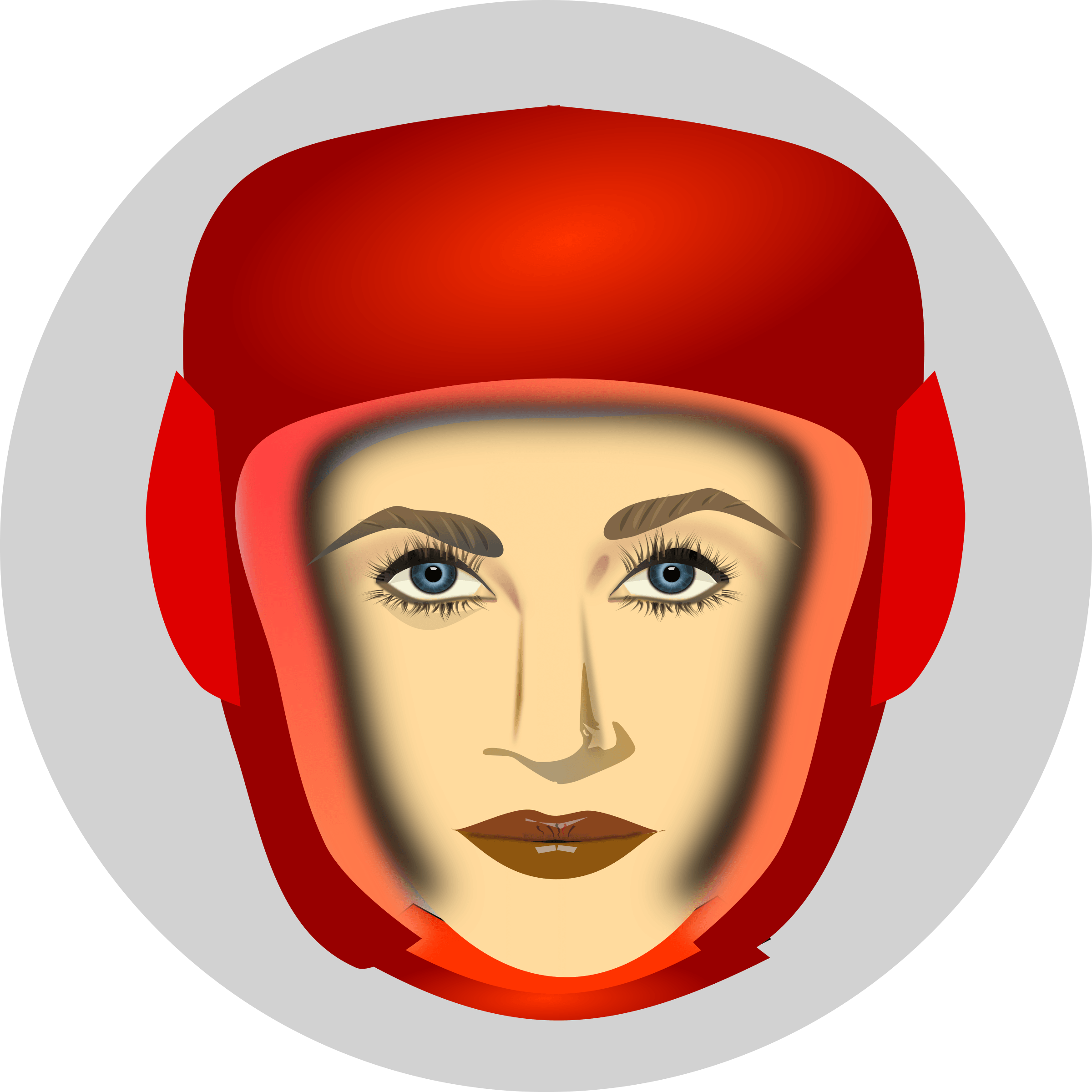 Clipart Library Stock Women S Martial Arts - Girl In Boxing Helmet - Png Download (750x750), Png Download
