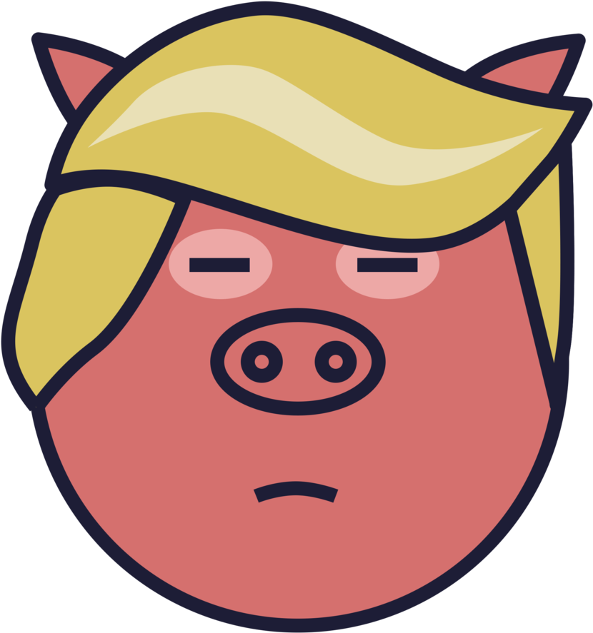 Trump Pig 3 Clipart (1000x1294), Png Download