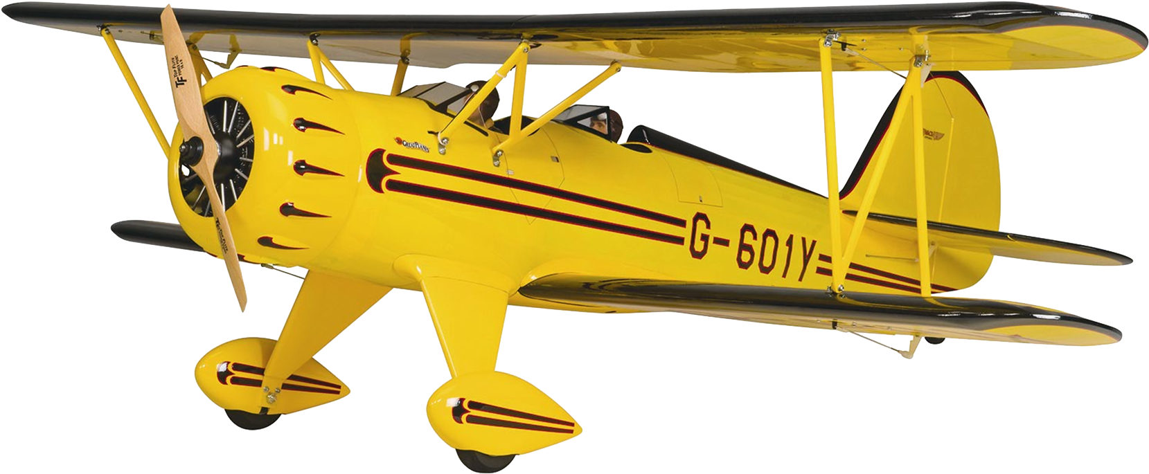 Waco Biplane - Waco .91-1.20 Scale Biplane Arf Clipart (1758x789), Png Download