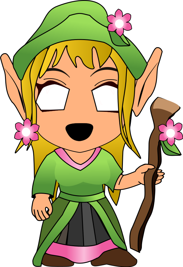 Free Taniael Chibi - Elven Clipart - Png Download (549x800), Png Download