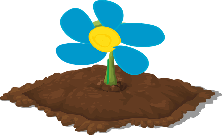 Soil Clipart Fertile Soil - Orange Seedling Clipart - Png Download (840x511), Png Download