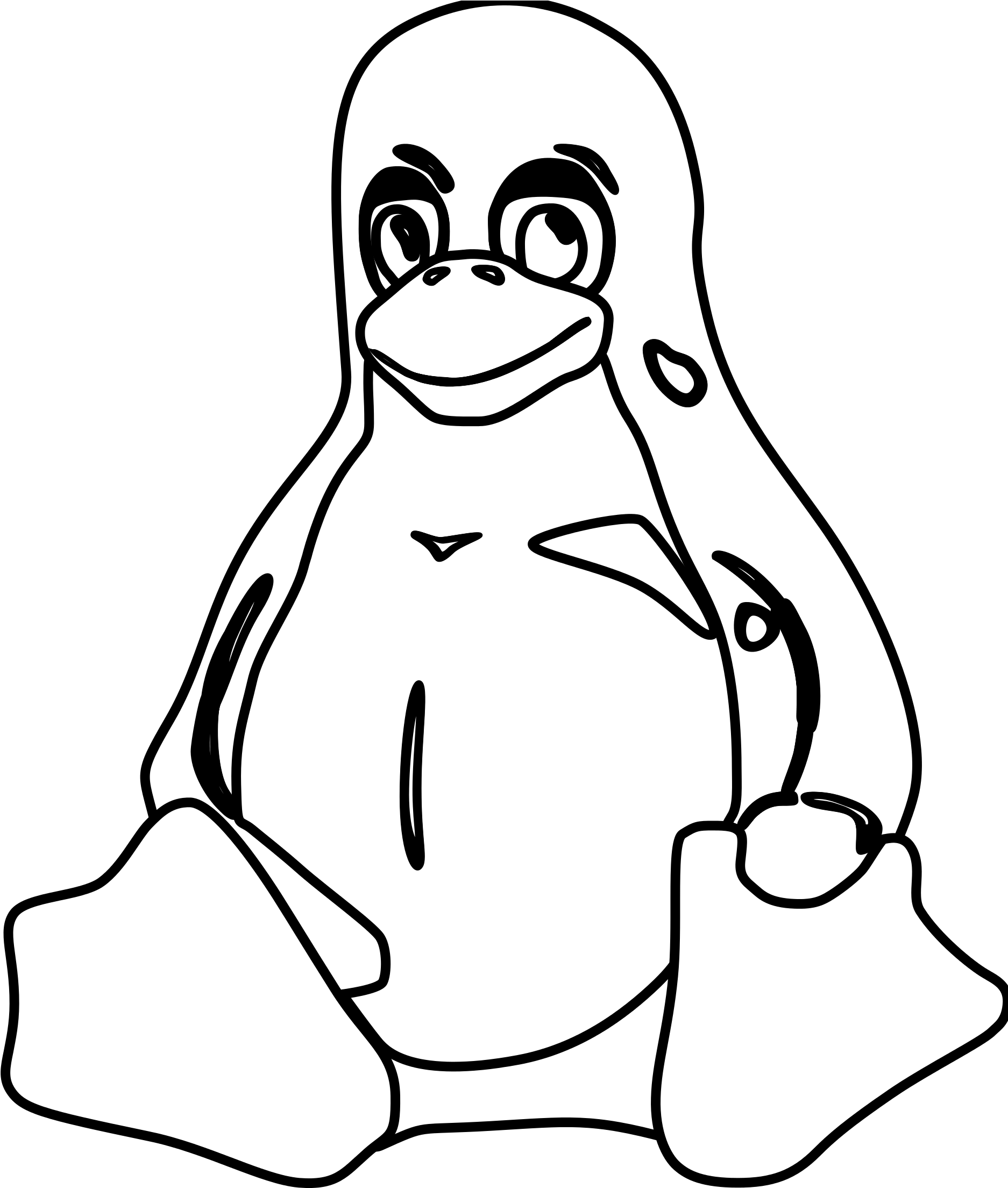 Tux Penguin Clip Art Imagen De Tux Paint Para Pintar Png Download