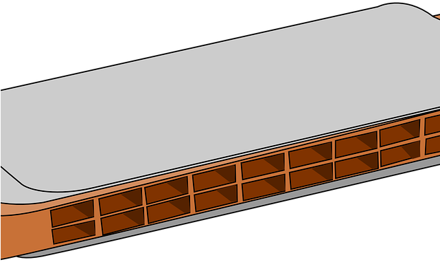 Instrument Clipart Harp - Harmonica - Png Download (640x480), Png Download