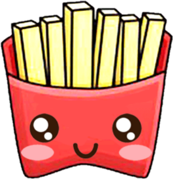 Cute Food Papasfritas Sticker By Glen Roldan - Cute Kawaii Kawaii Food Clipart (720x664), Png Download