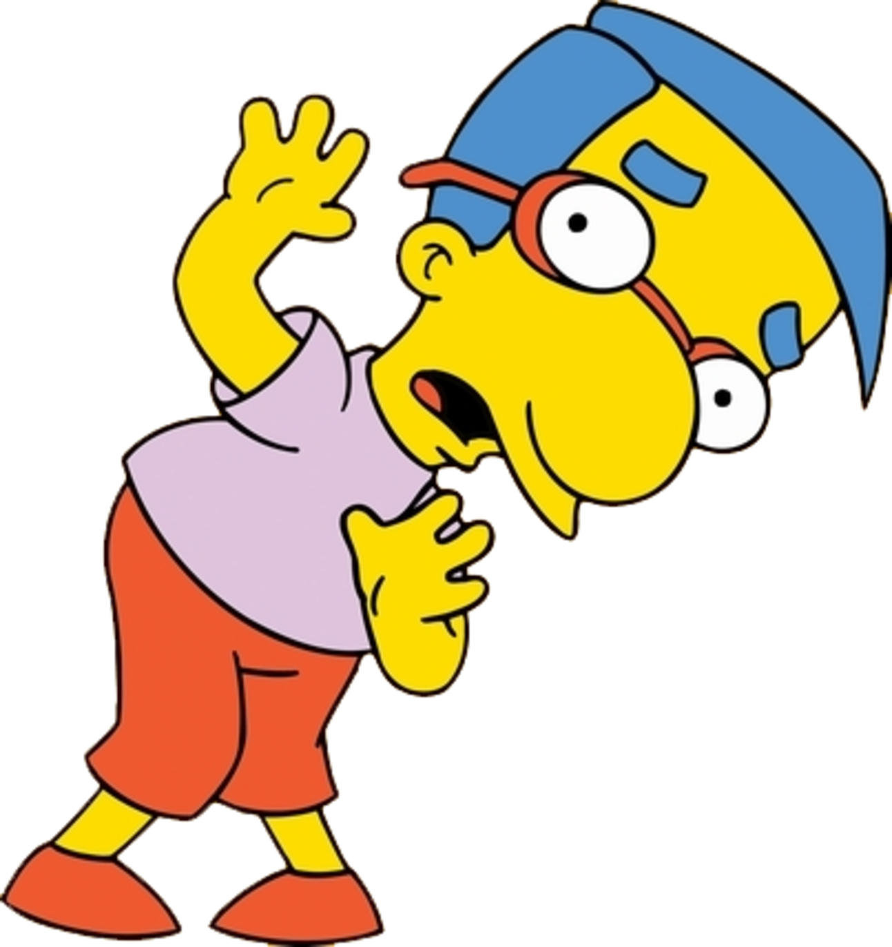 Follow - Milhouse Van Houten Clipart (602x640), Png Download