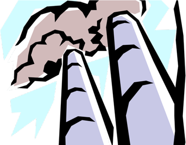 Industrial Clipart Smoke Stacks - Pollution Clipart - Png Download (640x480), Png Download