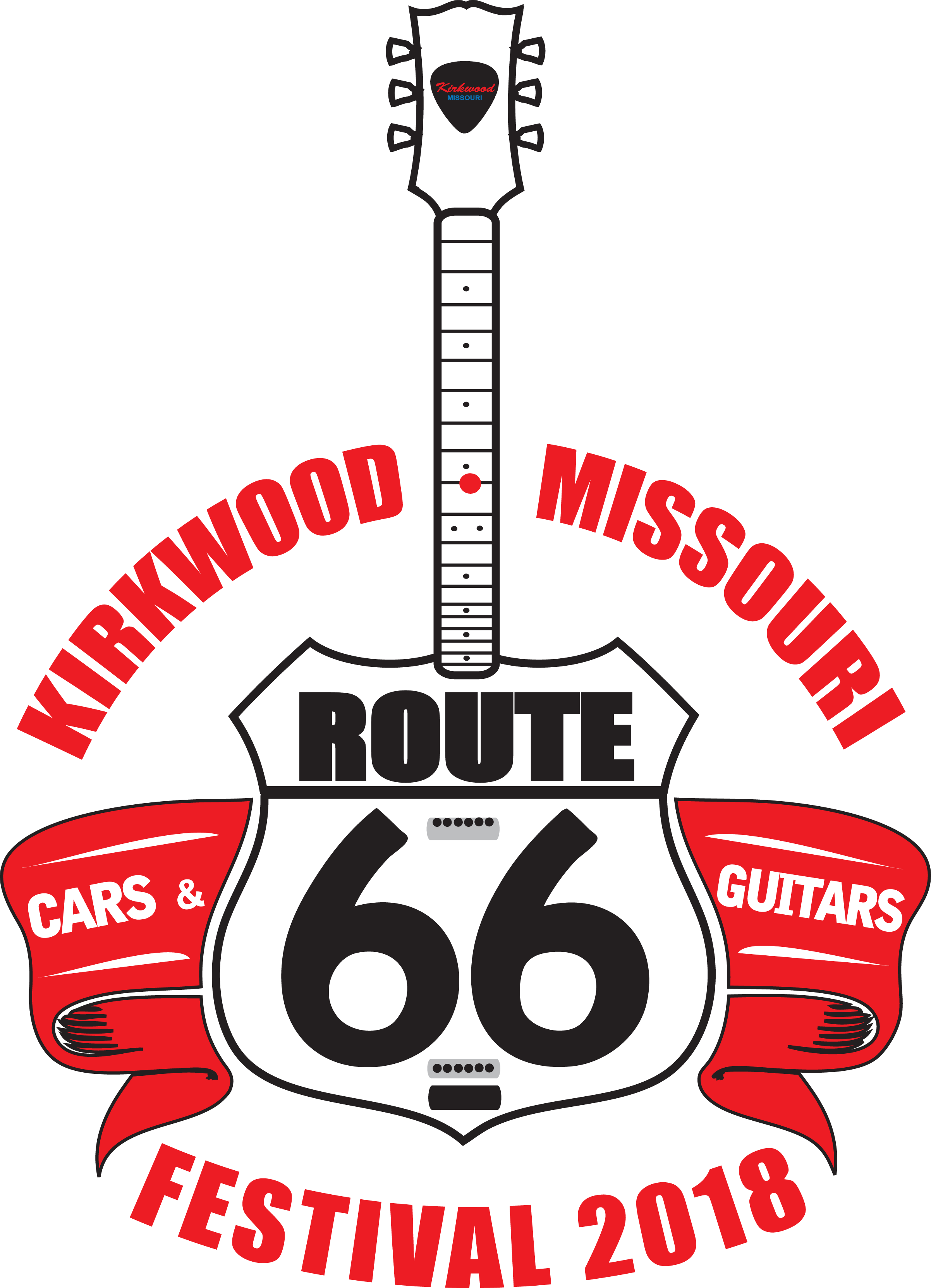 Clipart Freeuse Library 9 11 Clipart Logo - Route 66 Guitar - Png Download (2404x3326), Png Download