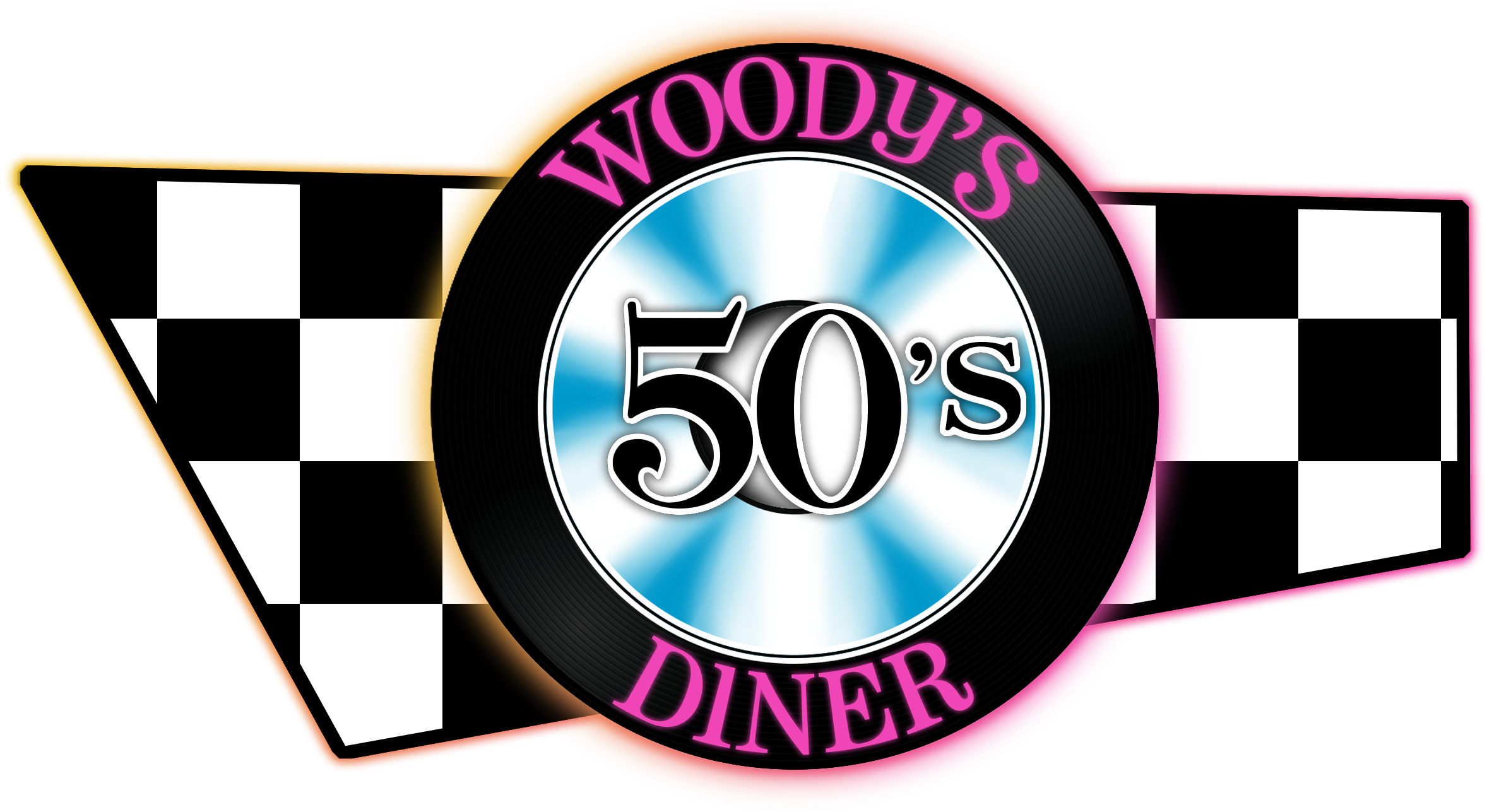 Woody's 50's Diner - Graphic Design Clipart (2416x1286), Png Download