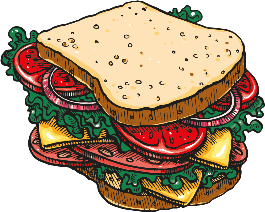 Sandwiches Illustration Opt - Illustration Clipart (600x600), Png Download