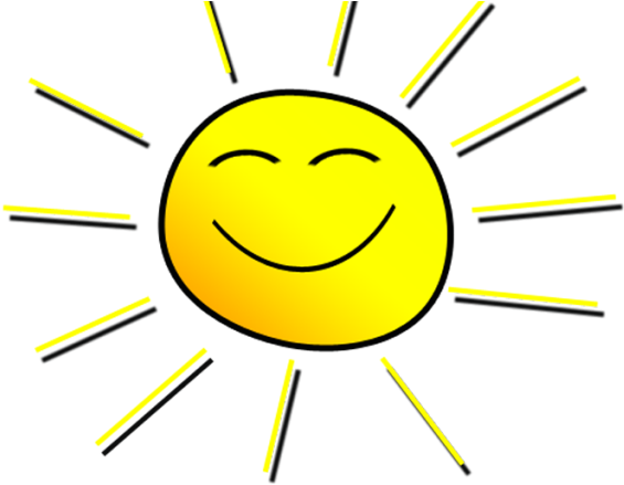 Cliparts Smiling Sun Free Download Clip Art - Smiley Sun Clipart - Png Download (640x480), Png Download