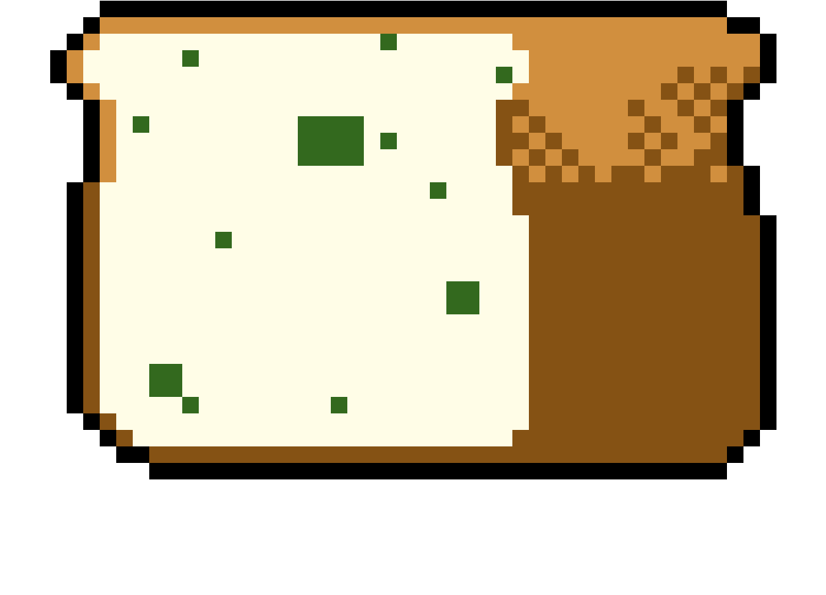 Garlic Bread - Pixel Art Clipart (1200x1200), Png Download