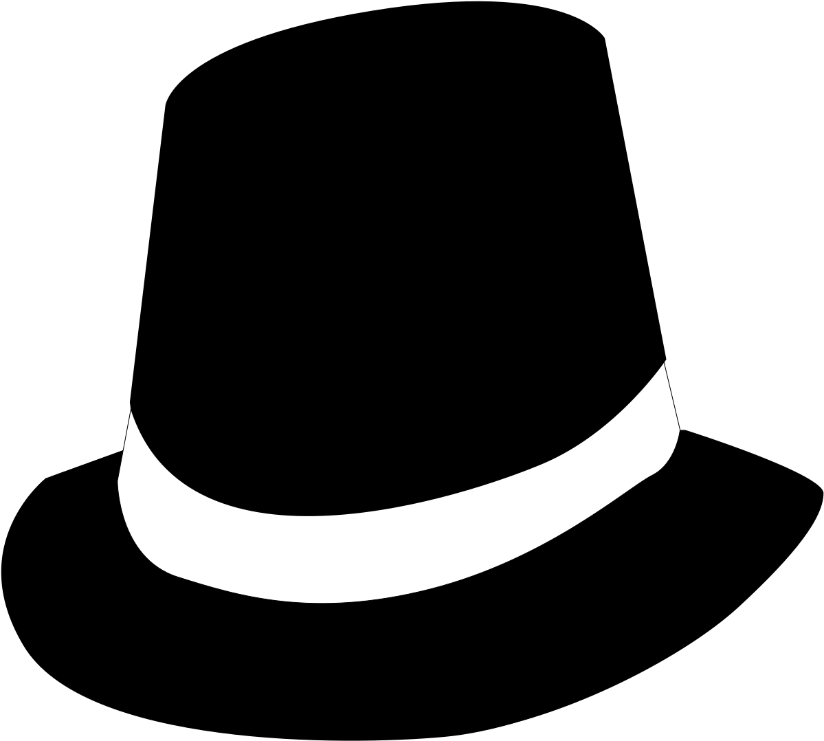 Top Hat Clipart Fedora Hat - Sombreros Blanco Y Negro - Png Download (600x539), Png Download