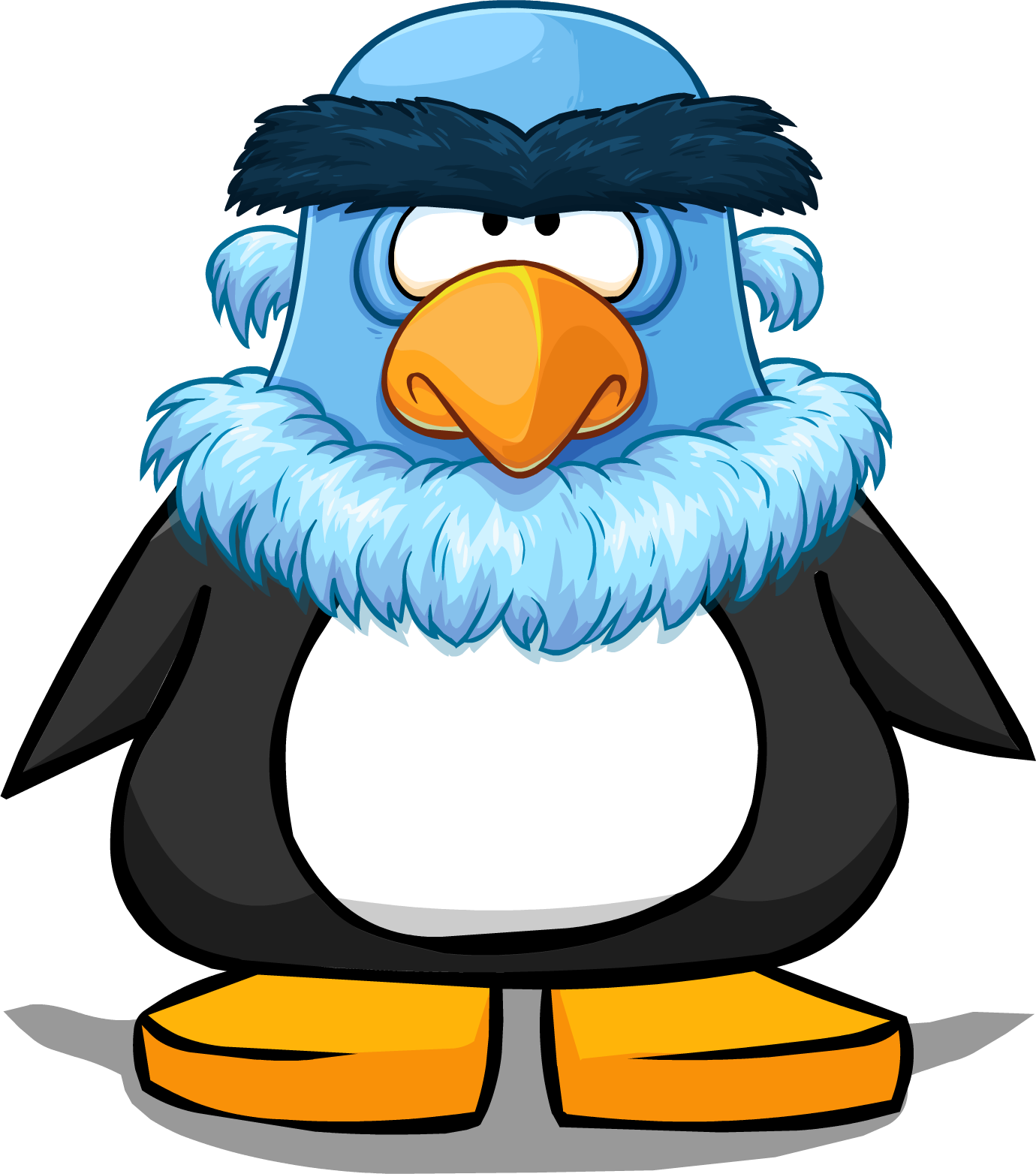 Sam Eagle Head From A Player Card - Penguin With Hard Hat Clipart (1380x1564), Png Download