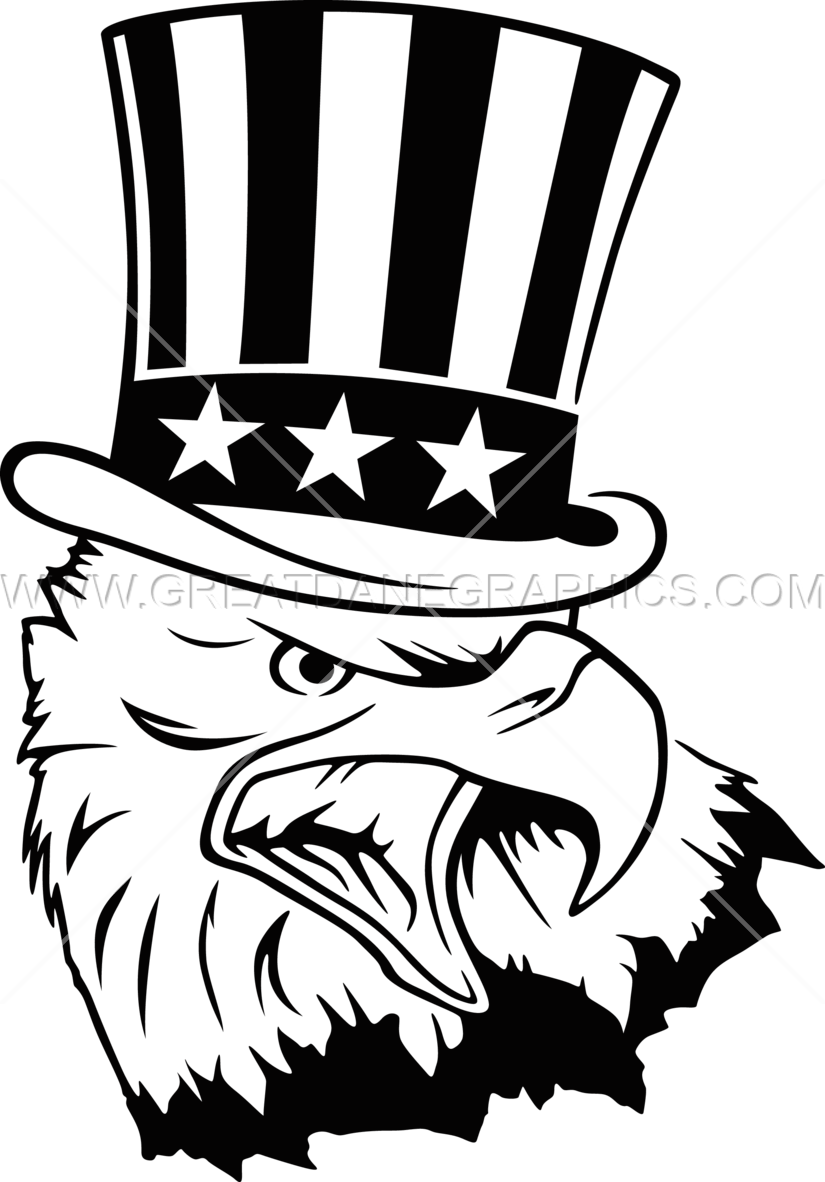 Uncle Sam Clipart Head - Uncle Sam Eagle Cartoon - Png Download (825x1182), Png Download