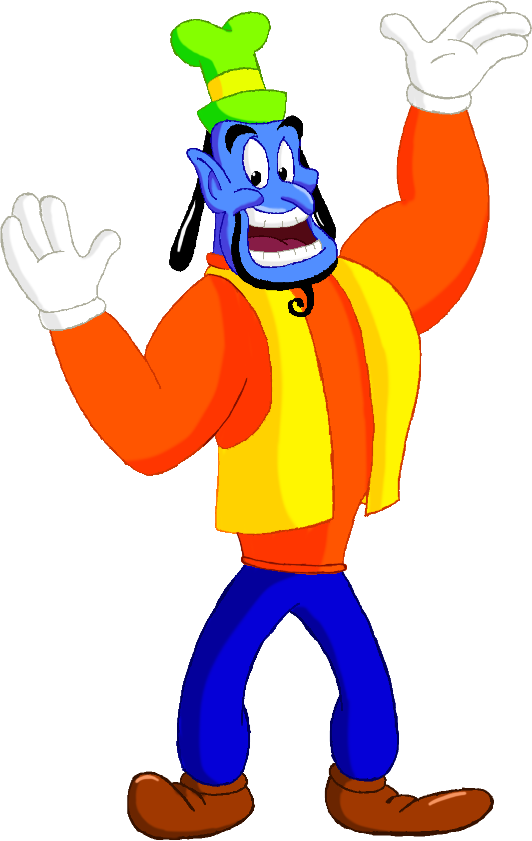 Genie As Goofy - Goofy Clipart (1111x1700), Png Download