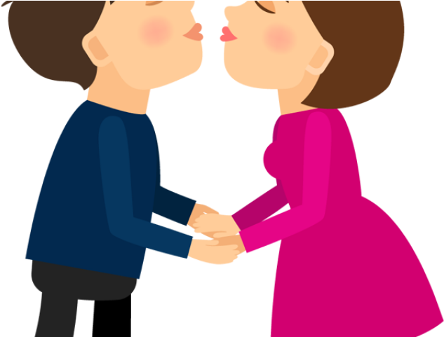 Kissing Clipart Holding Hands - Love Happy New Month - Png Download (640x480), Png Download