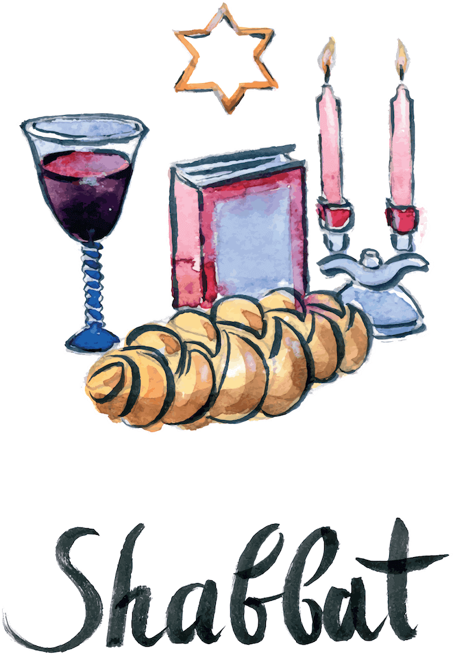 Contact Membership Chair - Clipart Shabbat - Png Download (1000x1000), Png Download