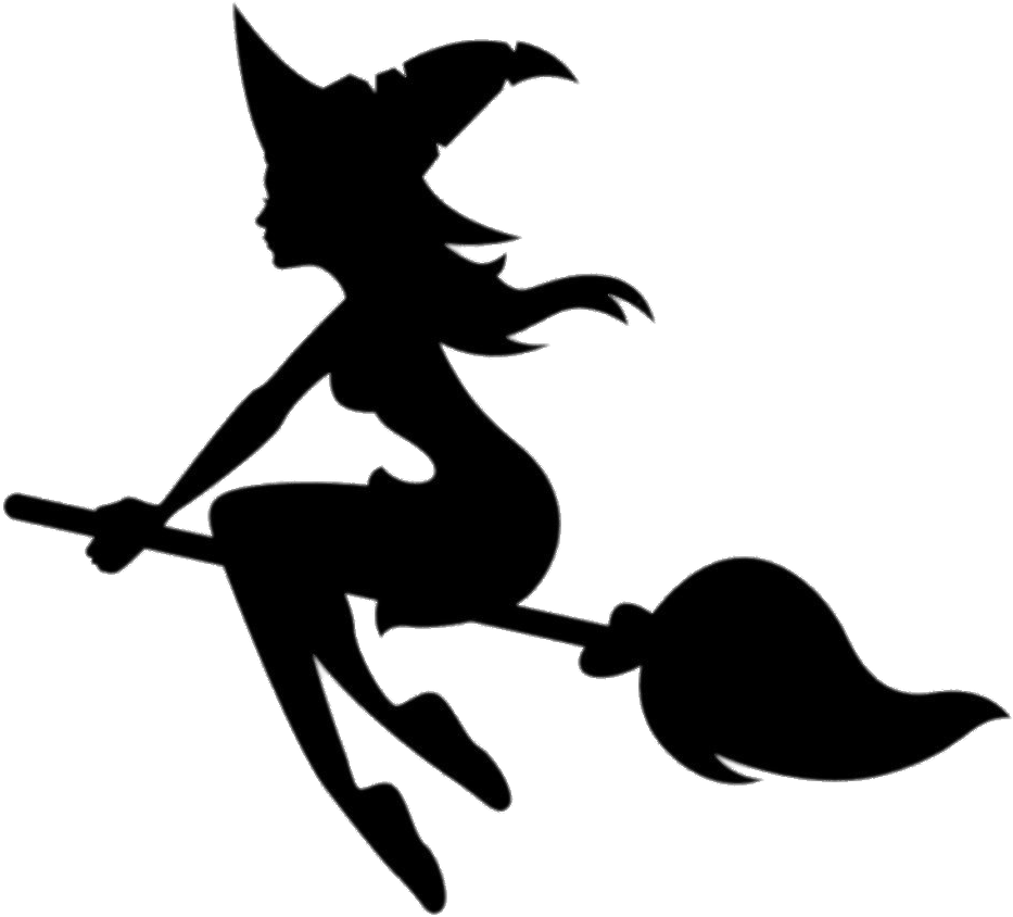 Download - Silhouette Of A Witch Clipart (1024x1024), Png Download