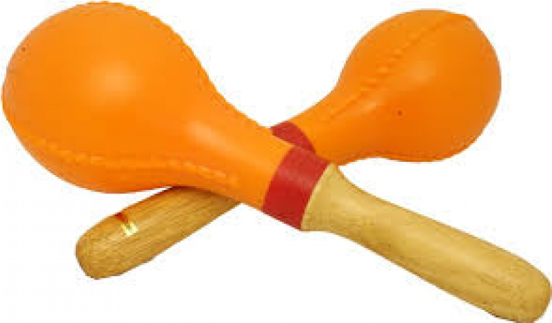 Handheld Percussion Marracas Orange Plastic - Percussion Clipart (800x800), Png Download