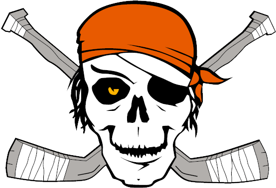 Clipart Skull Hockey - Hockey Pirate - Png Download (600x600), Png Download