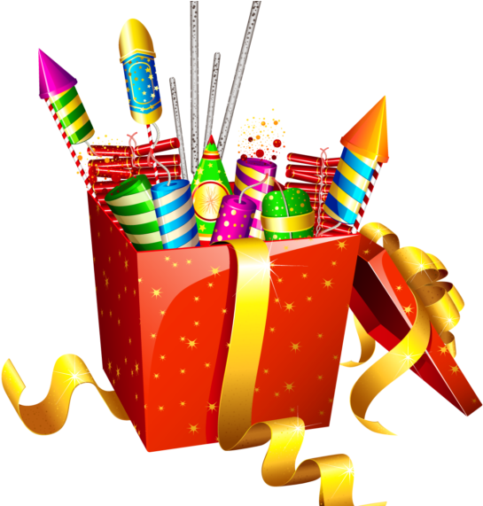 Gift Boxes - Diwali Crackers Png Clipart Transparent Png (570x570), Png Download