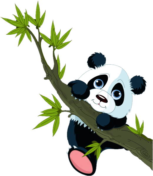 Fd34creationstubes - - Cartoon Panda In A Tree Clipart (571x605), Png Download