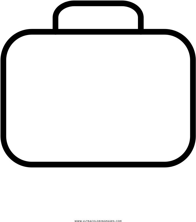 Dibujo Para Colorear De Un Maletin Clipart (1000x1000), Png Download