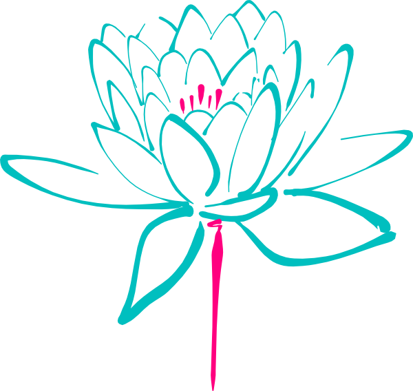 This Free Clip Arts Design Of Pink Green Flower - Png Download (600x568), Png Download