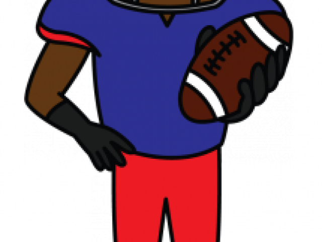 Sports Activities Clipart Simple Football Player - Drawing - Png Download (640x480), Png Download