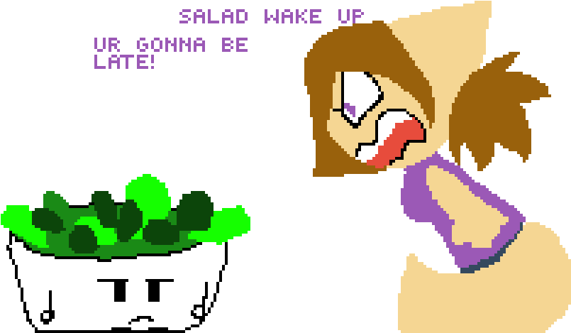 Wake Up Salad - Cartoon Clipart (1024x576), Png Download