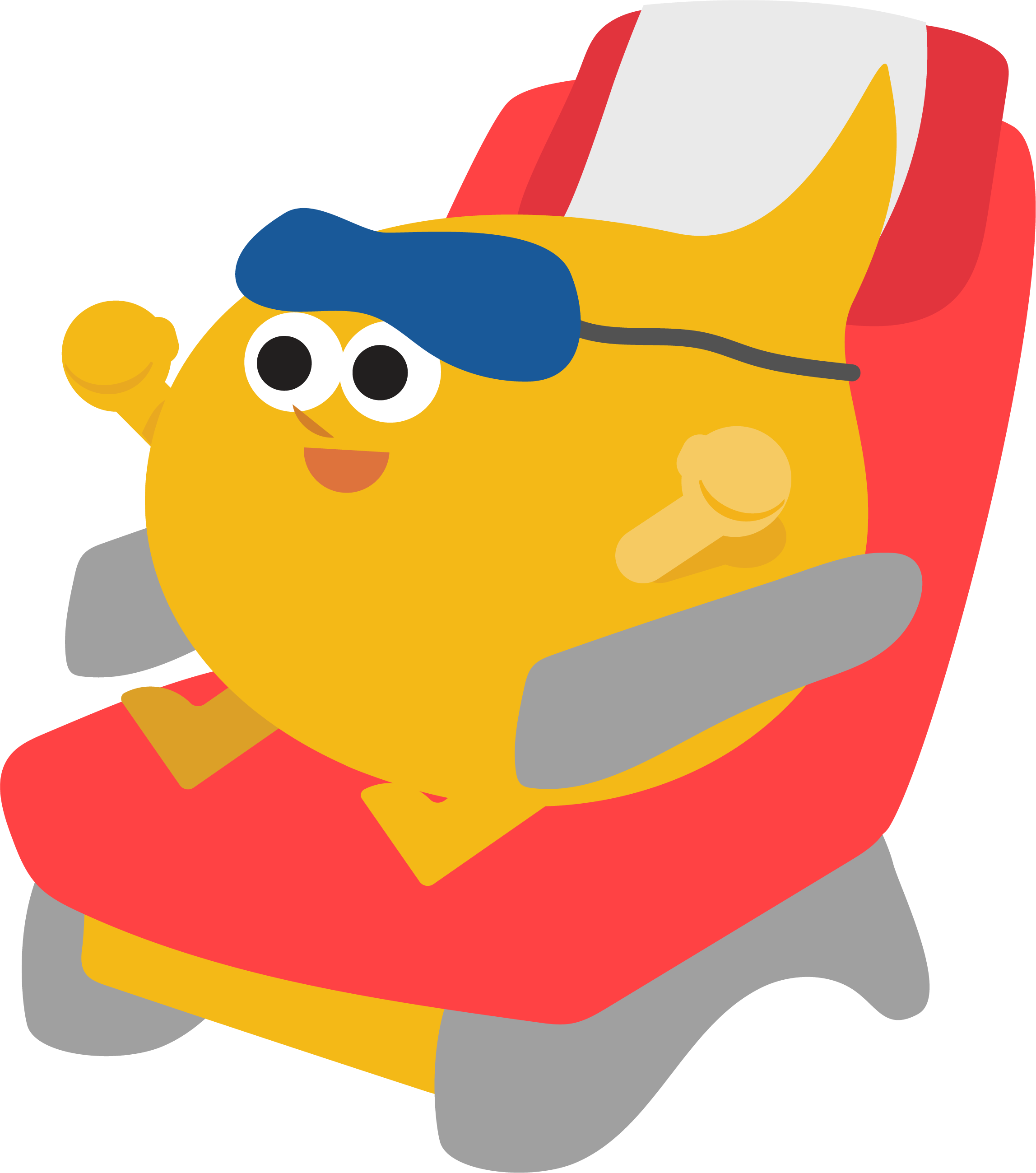 This Is A Sticker Of Bunceeman Waking Up From A Flight Clipart (2295x2598), Png Download