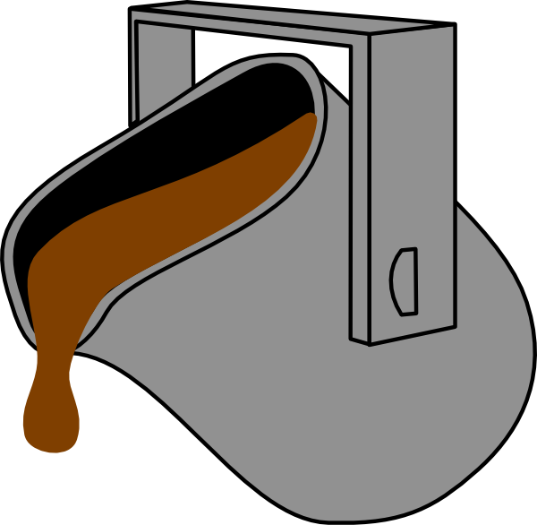 Paint Brown Bucket Clip Art At Clker - Drawing Of A Melting Pot - Png Download (600x586), Png Download