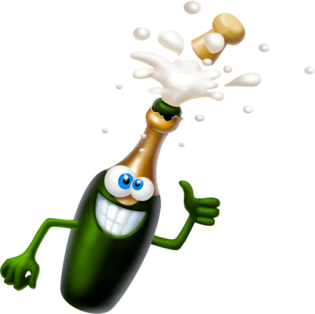 De - Sektflasche Emoji Clipart (1083x1080), Png Download