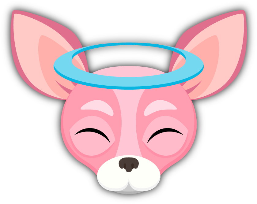 Pink Valentine's Chihuahua Emoji Stickers Clipart (846x675), Png Download