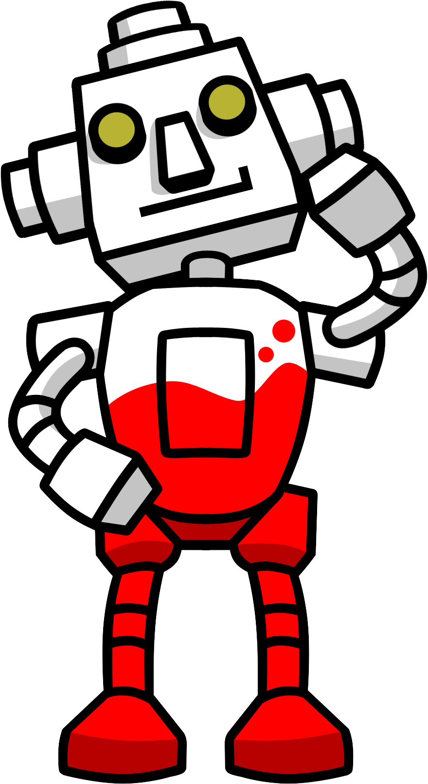 Middle Fillbot 2 - Fillbots Rhythm Heaven Clipart (880x1614), Png Download