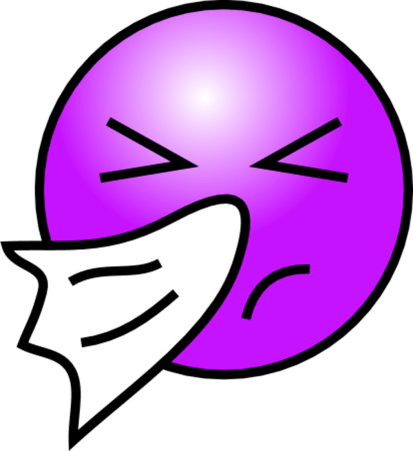 Sneeze Bless You Clipart - Sick Smiley - Png Download (600x655), Png Download