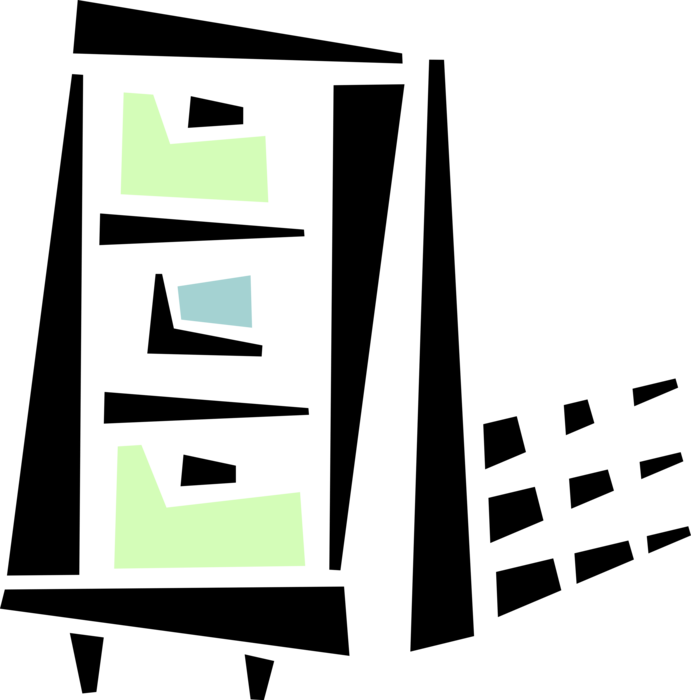 Filing Office Furniture Image Illustration Of Stores - Clip Art - Png Download (691x700), Png Download