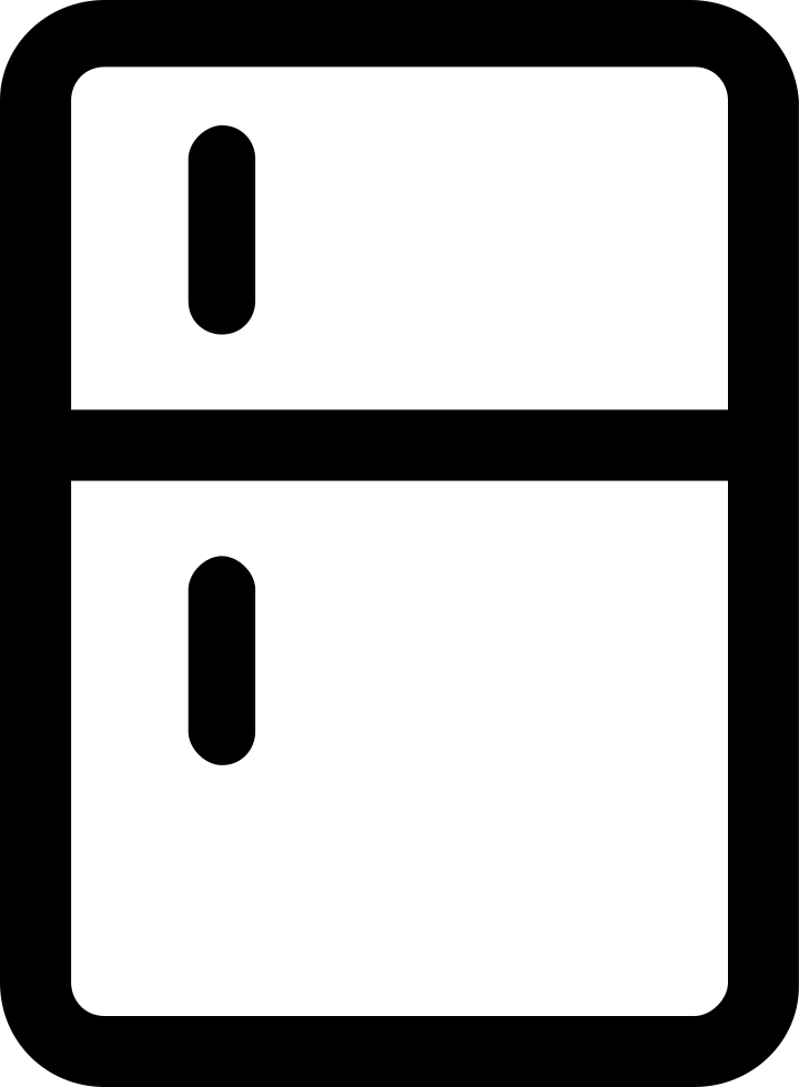 Refrigerator Png Black And White Transparent Refrigerator Clipart (720x980), Png Download