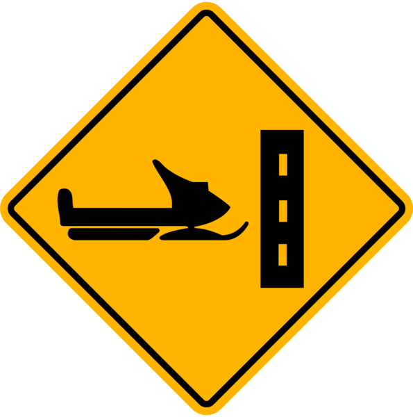 Falling Rocks Road Sign Clipart (595x600), Png Download