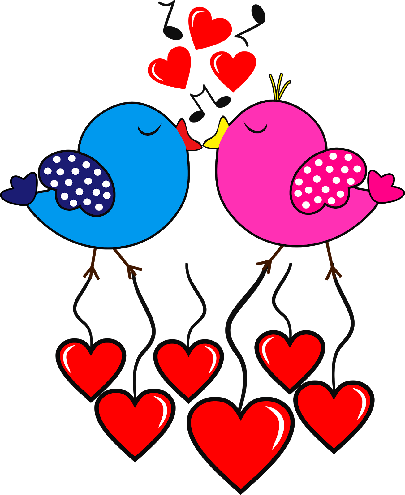 Imagens De Adesivos De Unhas - Passarinho Romantico Png Clipart (1309x1600), Png Download