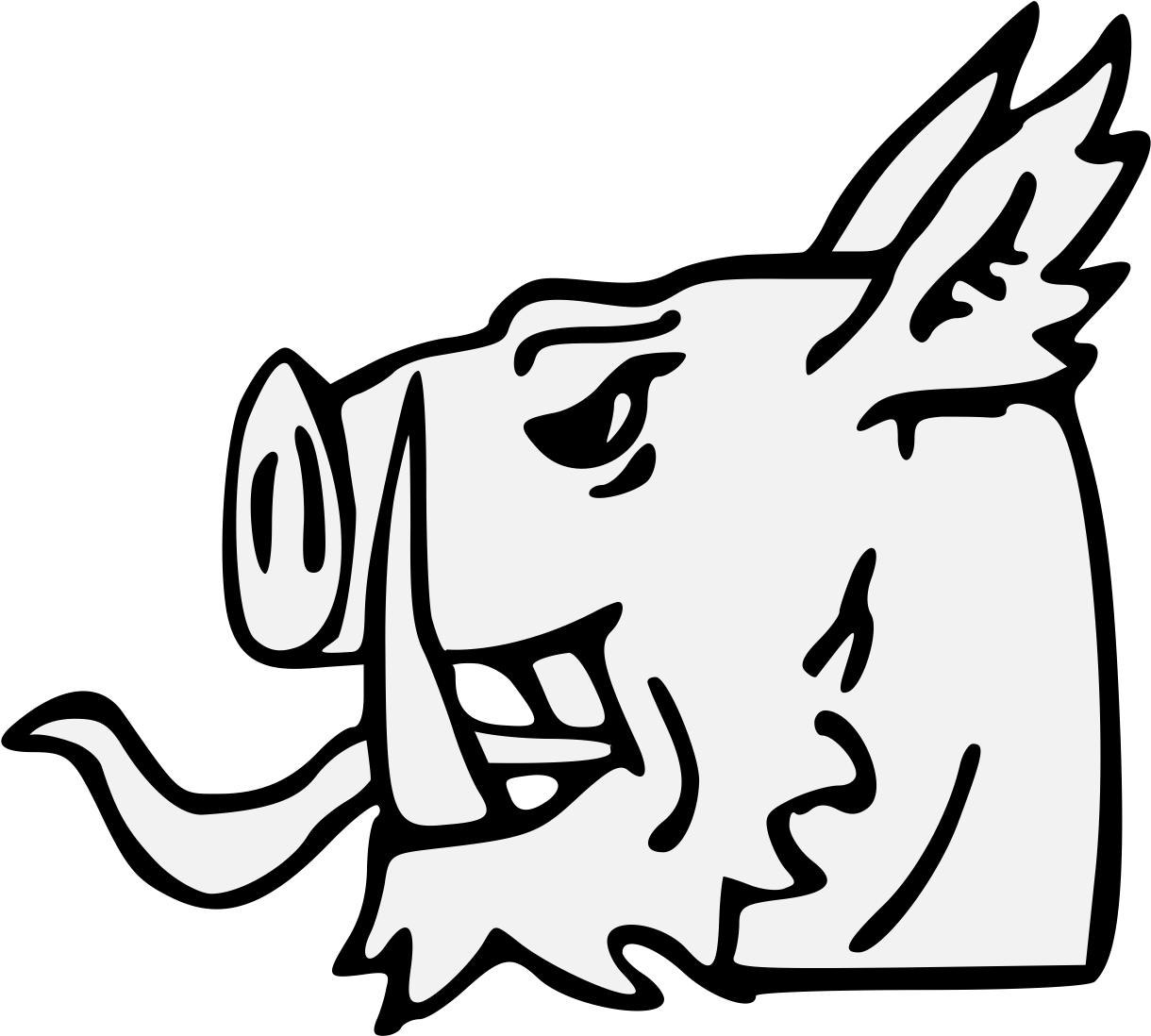 Boar's Head Couped - Art Clipart (1237x1115), Png Download