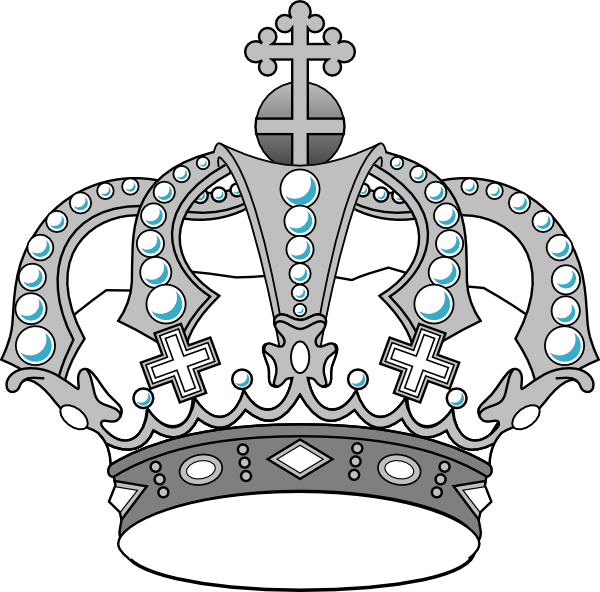 Crown Royalty-free Drawing Public Domain Clip Art - Blue Royal Crown Transparent - Png Download (600x592), Png Download