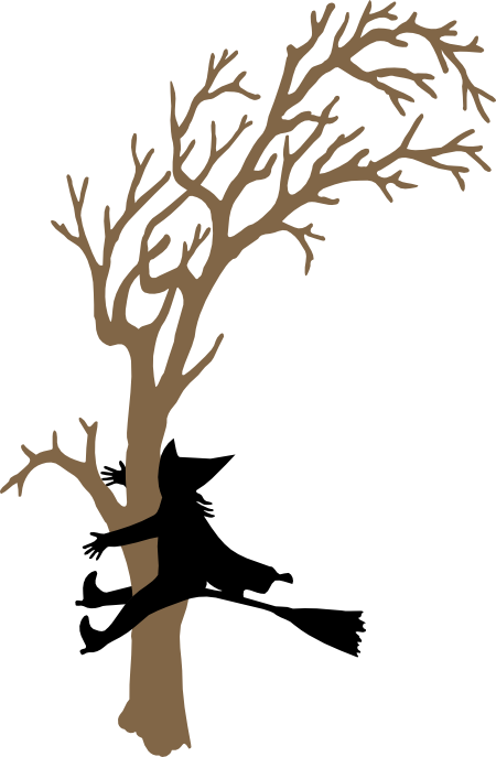 This Svg File Can Be Used In Either Version Of Scal - Spooky Tree Clip Art - Png Download (450x687), Png Download