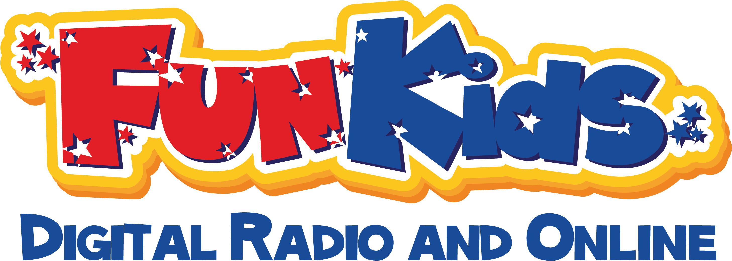 Children's Radio Station Fun Kids Which Is Aired Out - Fun Kids Radio Logo Clipart (2914x1100), Png Download