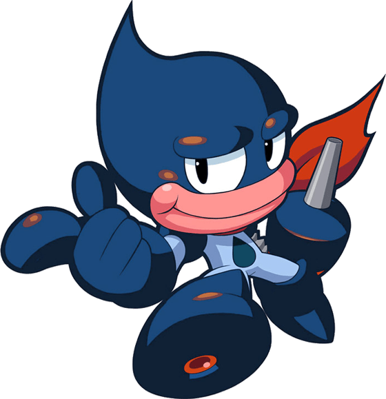 He Even Uses Slang - Oil Man Mega Man Powered Up Clipart (560x579), Png Download