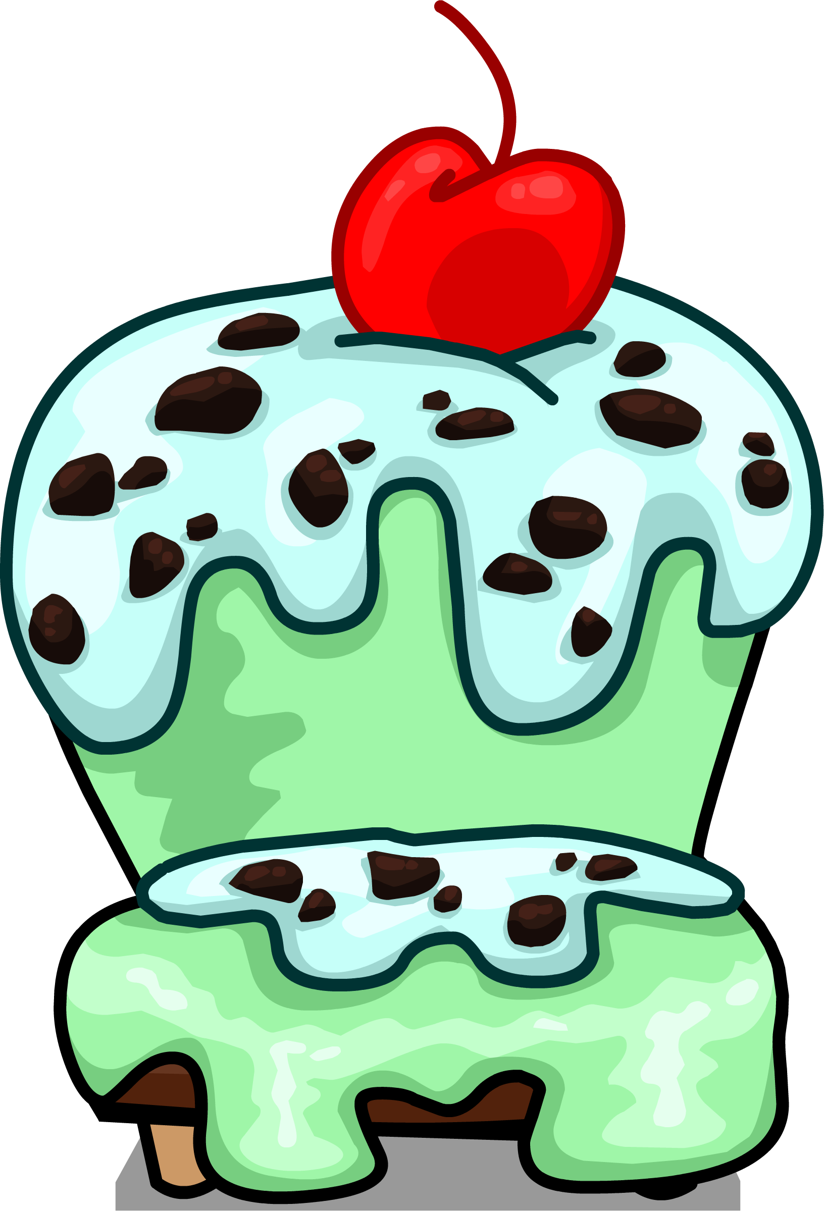 Mint Chip Chair Sprite 001 - Club Penguin Fruit Furniture Id Clipart (1632x2399), Png Download