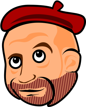 Man In A Beret Cartoon Headgear Caricature - Boina Caricatura Clipart (530x750), Png Download