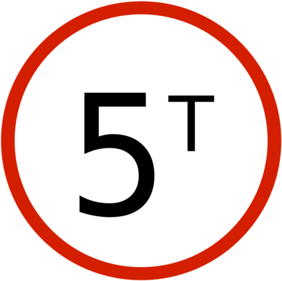 Traffic Sign Road Vehicle Speed Limit - Load Limit Road Sign Clipart (530x750), Png Download