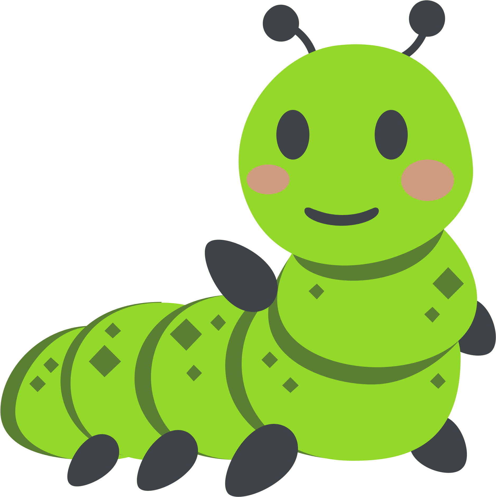 Image Result For Caterpillar Clip Art - Bug Emoji - Png Download (2000x2000), Png Download