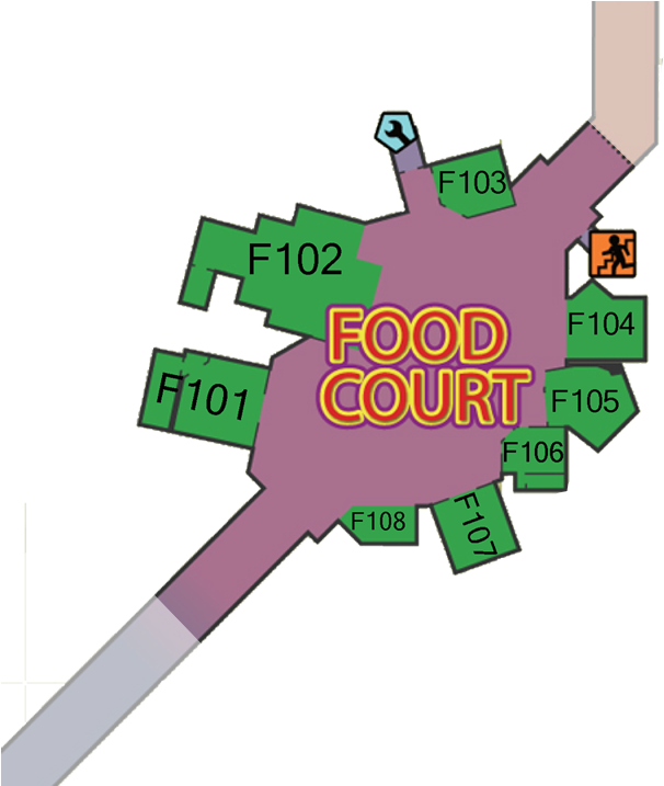 Food Court - Dead Rising 2 Map Clipart (696x716), Png Download